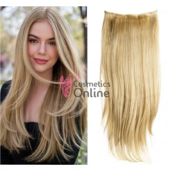 Extensie de par tresa cu 5 clip on delux Full Head dreapta de 60 cm Blond Deschis Mixt 39870